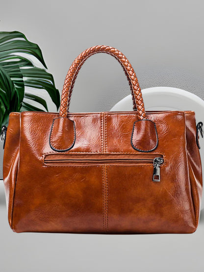 Celin | Elegante Leder-Dufflebag mit geräumigem Innenraum und robusten Griffen | Braun 2