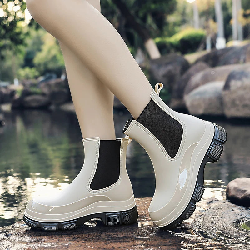 Chelsea Boots für Damen | Wasserfest, Kurzes Modell | Robust 0