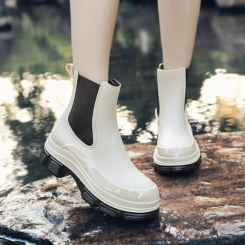 Chelsea Boots für Damen | Wasserfest, Kurzes Modell | Robust 4