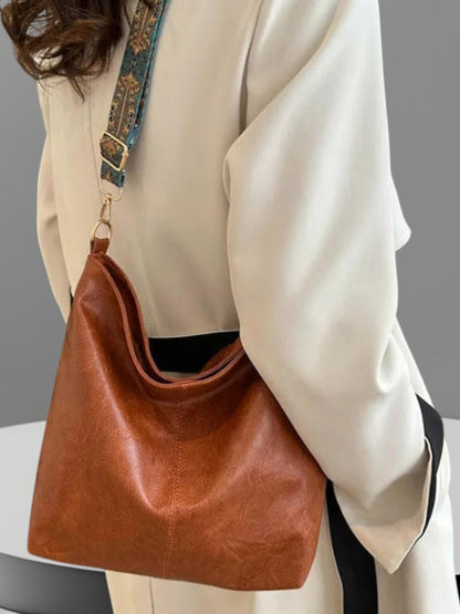 Chelsey | Vintage Umhängetasche Damen aus hochwertigem Leder mit verstellbarem Schultergurt | Braun 3