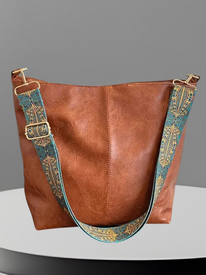 Chelsey | Vintage Umhängetasche Damen aus hochwertigem Leder mit verstellbarem Schultergurt | Braun 5