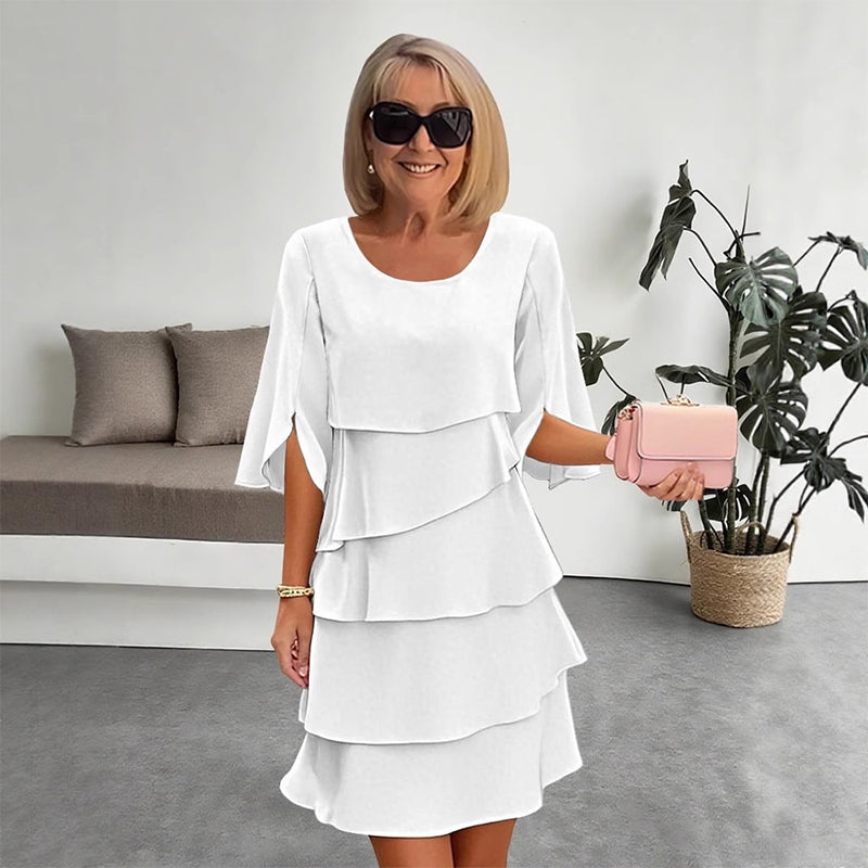 Chic Schichtkleid mit Puffärmeln für Frauen 10