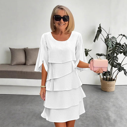 Chic Schichtkleid mit Puffärmeln für Frauen 10