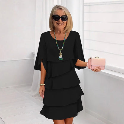 Chic Schichtkleid mit Puffärmeln für Frauen 11