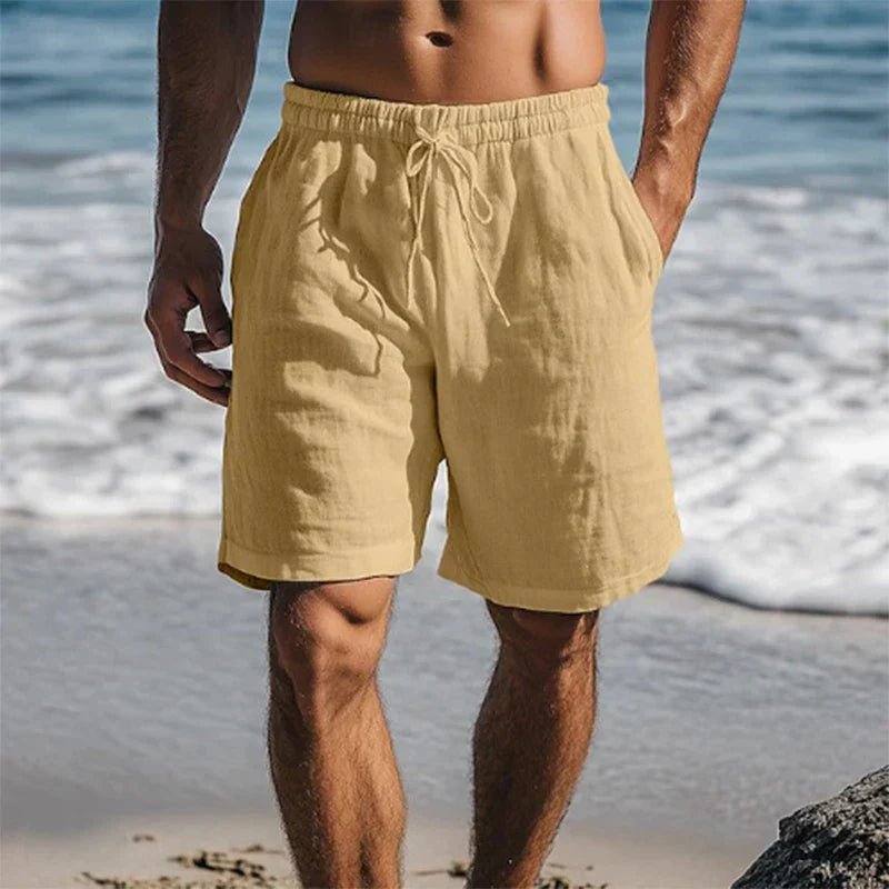 Christian | Herren Leinen Schnelltrocknende Badeshorts Mittelllänge 5
