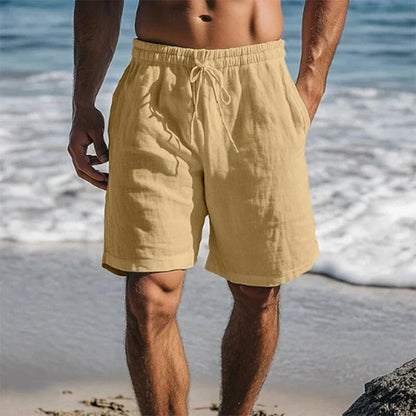Christian | Herren Leinen Schnelltrocknende Badeshorts Mittelllänge 5