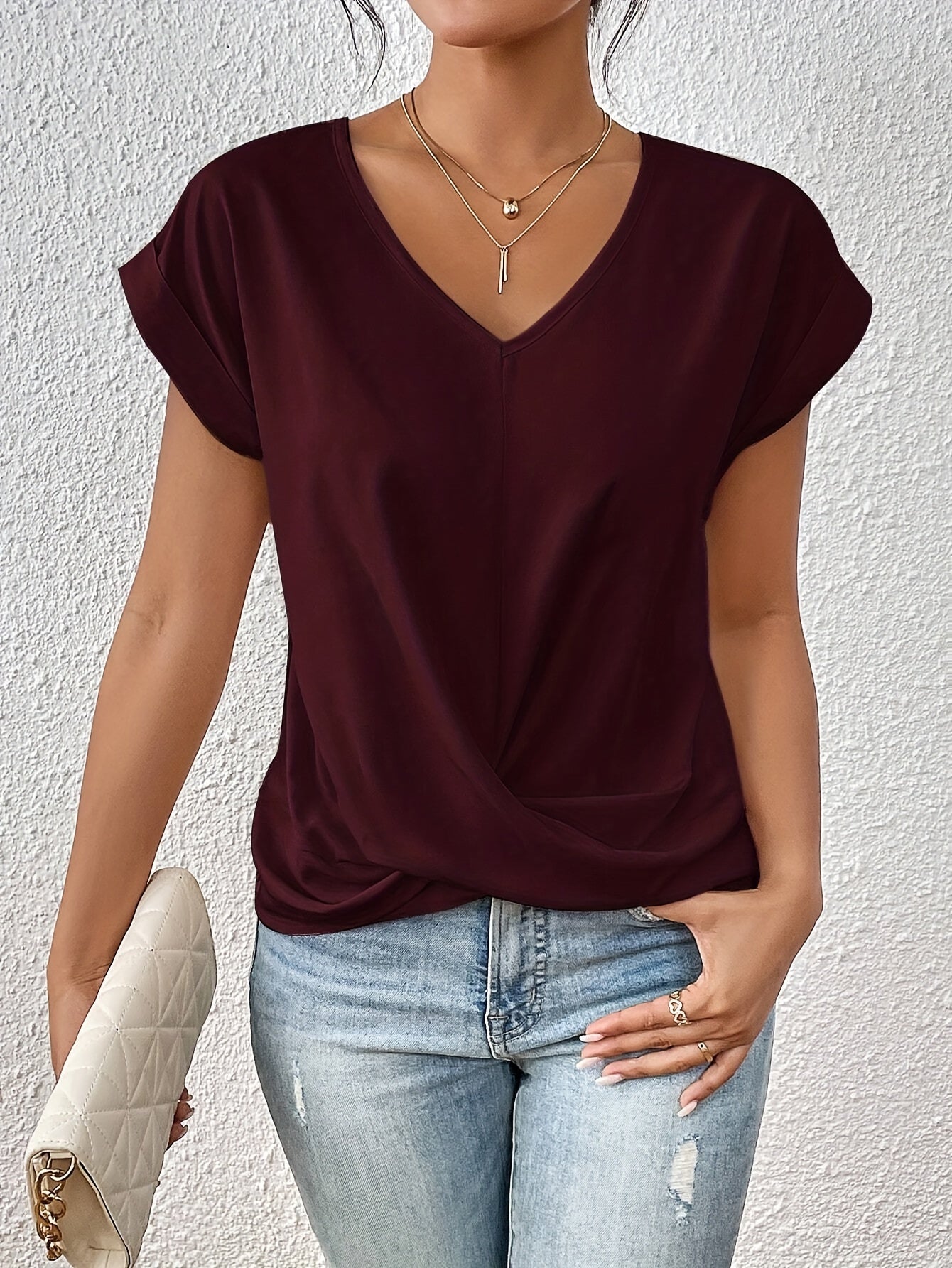 Cleo™ - Lässiges T-Shirt mit Sweetheart-Ausschnitt 2