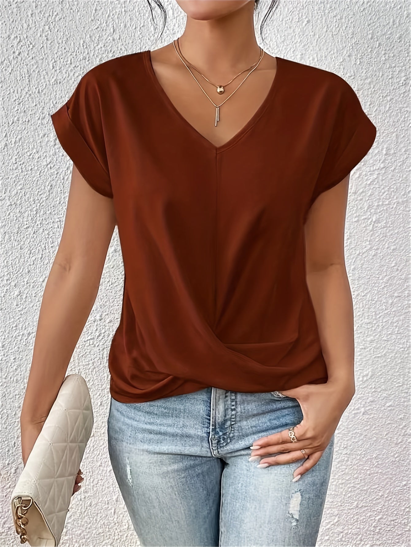 Cleo™ - Lässiges T-Shirt mit Sweetheart-Ausschnitt 3