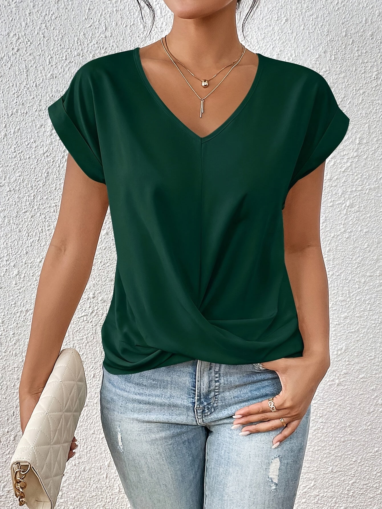 Cleo™ - Lässiges T-Shirt mit Sweetheart-Ausschnitt 4
