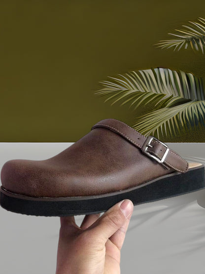 Cody | Stilvolle Leder-Slip-On Clogs für Damen und Herren mit überlegenen Komfort | Braun 2