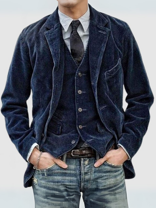 Cord-Blazer für Herren | Bequeme Passform 0