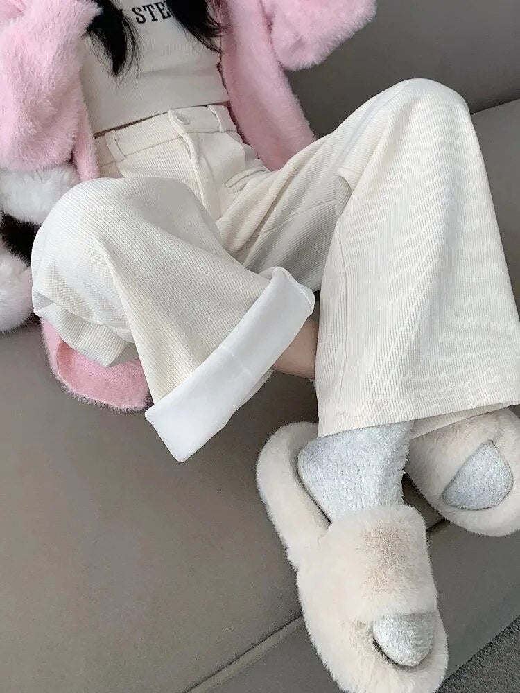 Cordhose für Damen, High Waist, Weites Bein | Winter 2