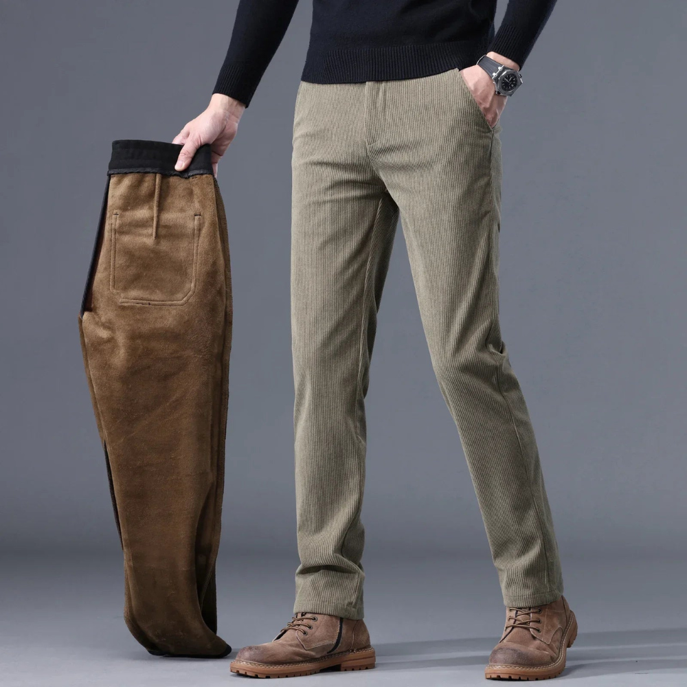 Cordhose für Herren, Fleece-Futter | Winter 2