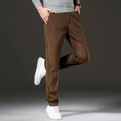 Cordhose für Herren | Hohe Taille, Kariert 1