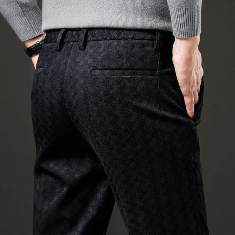 Cordhose für Herren | Hohe Taille, Kariert 3