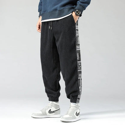 Cordhose für Herren, gemusterte Streifen | Jogger-Stil