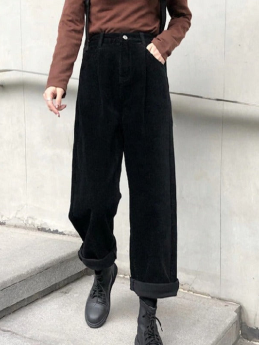 Cordhose mit hoher Taille für Damen | Schmeichelnde Passform 0