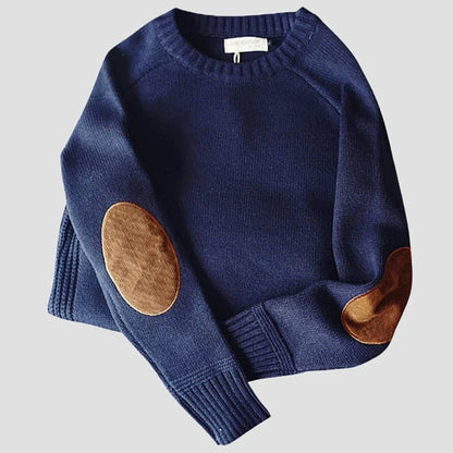 Cordpullover mit Ellenbogenflicken für Herren | Langarm 1