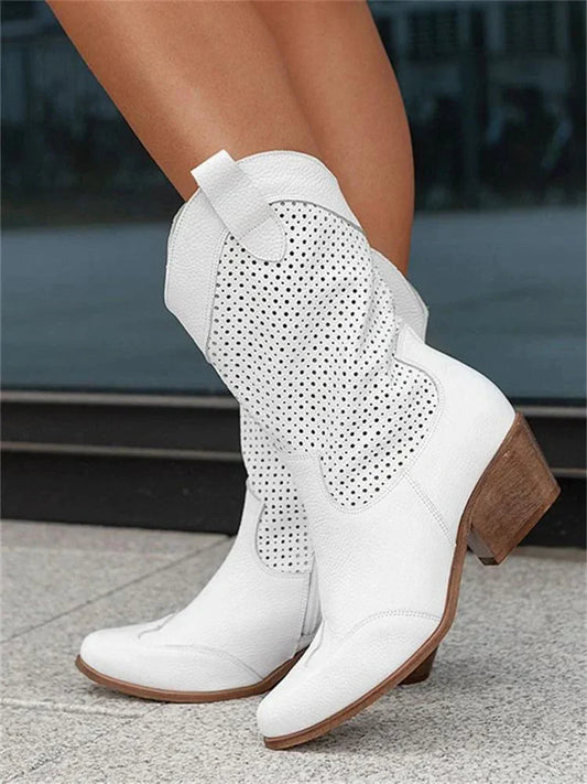 Cowboystiefel für Damen | Atmungsaktiv mit Reißverschluss 0
