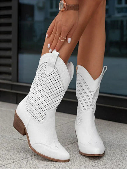 Cowboystiefel für Damen | Atmungsaktiv mit Reißverschluss 1