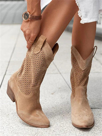 Cowboystiefel für Damen | Atmungsaktiv mit Reißverschluss 4