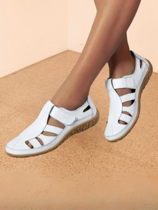 Daisey | Komfortable Wanderschuhe Damen mit Atmungsaktivem Design und Verstellbarem Verschluss | Weiß