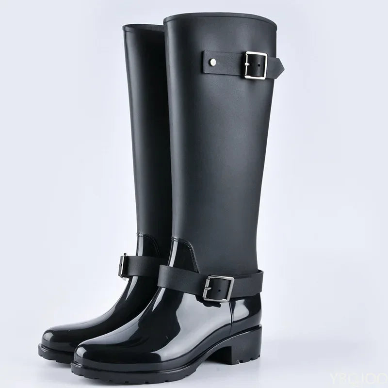 Damen-Gummistiefel | Wasserdicht mit Schnallen | Hoher Schaft 0
