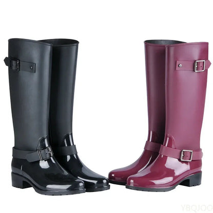 Damen-Gummistiefel | Wasserdicht mit Schnallen | Hoher Schaft 2