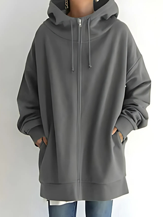 Damen-Kapuzenpullover mit Reißverschluss | mit Taschen 0