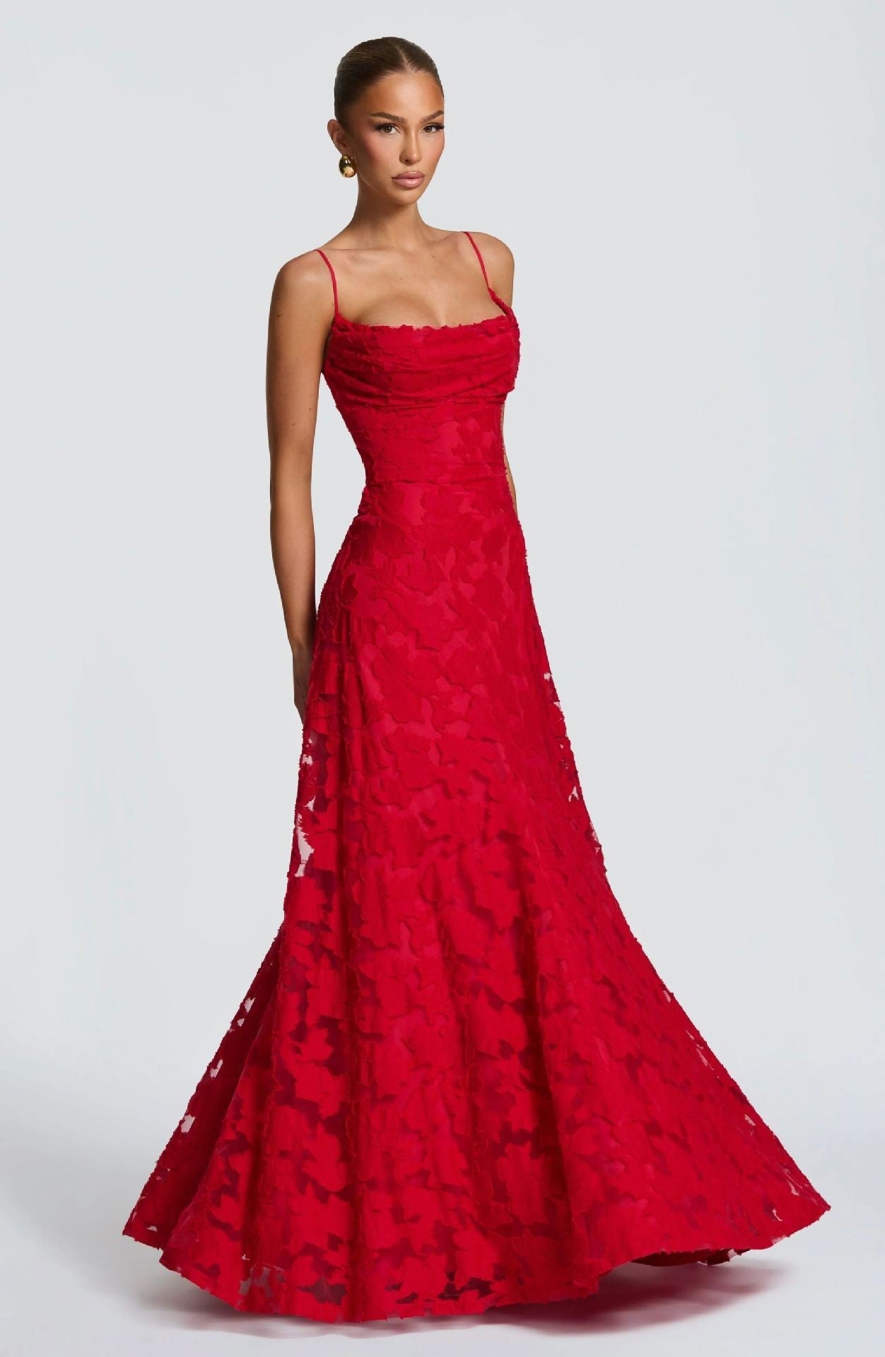 Damen Maxikleid mit floralen Spitzenapplikationen Echo Archiv 16