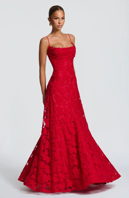 Damen Maxikleid mit floralen Spitzenapplikationen Echo Archiv 16