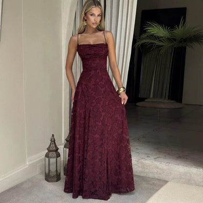 Damen Maxikleid mit floralen Spitzenapplikationen Echo Archiv 1