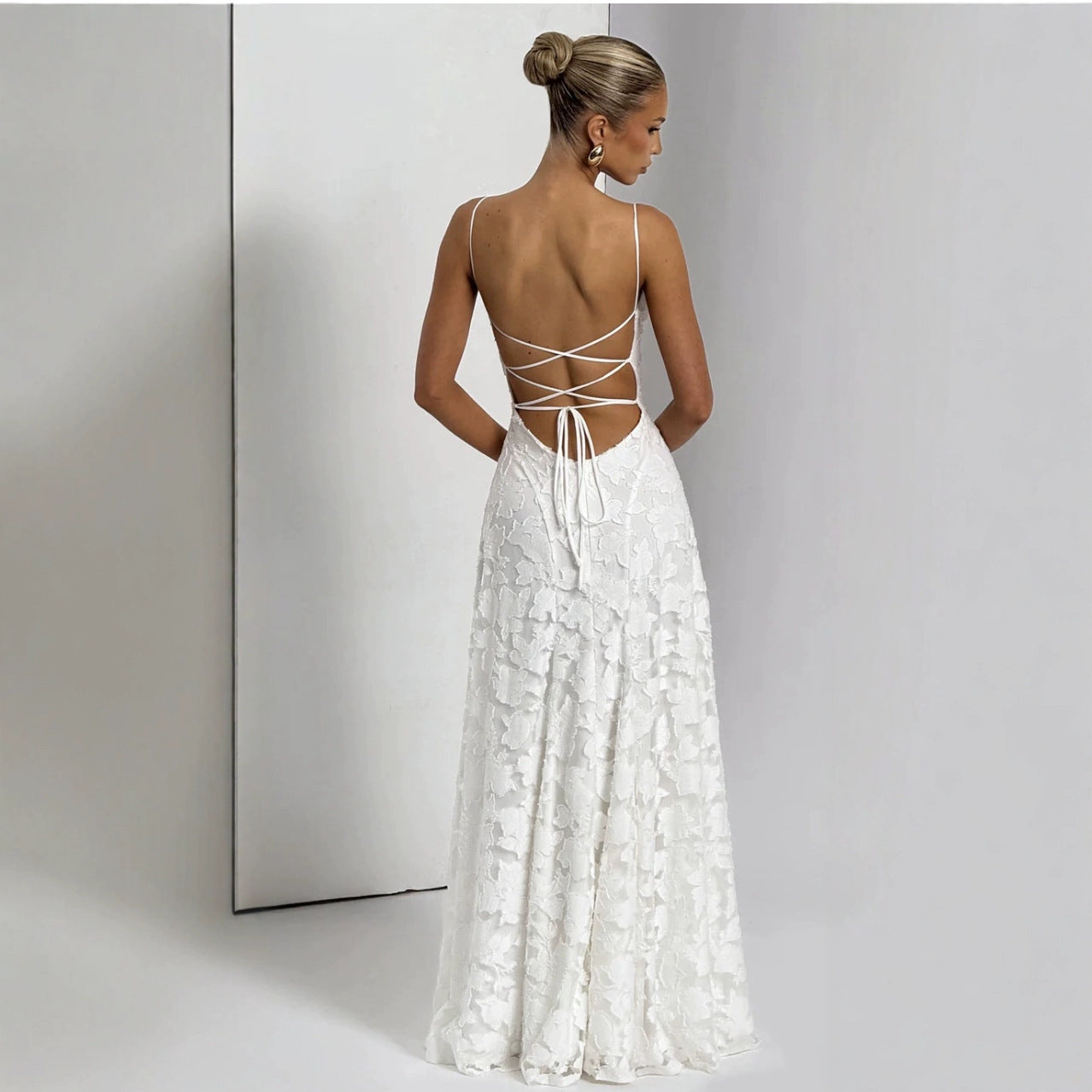 Damen Maxikleid mit floralen Spitzenapplikationen Echo Archiv 4