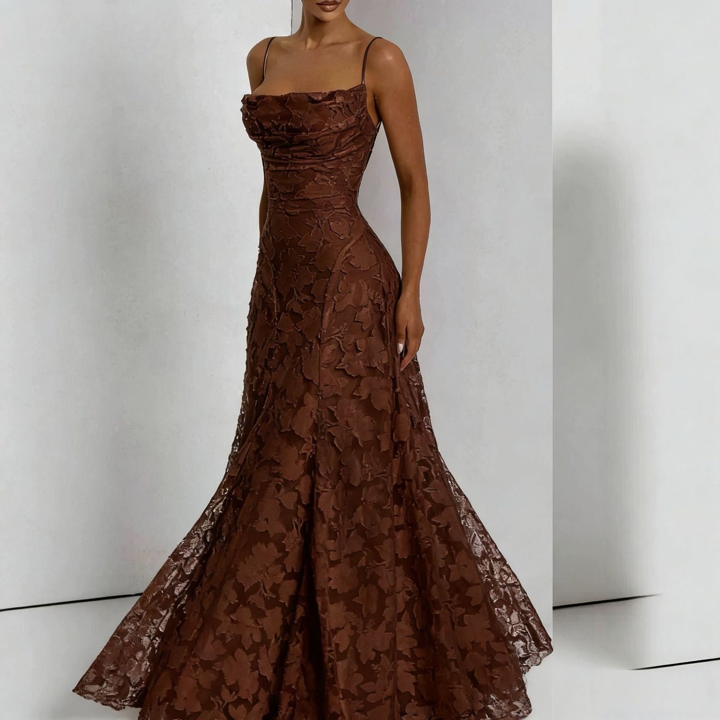 Damen Maxikleid mit floralen Spitzenapplikationen Echo Archiv 7
