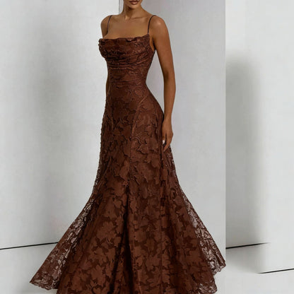 Damen Maxikleid mit floralen Spitzenapplikationen Echo Archiv 7