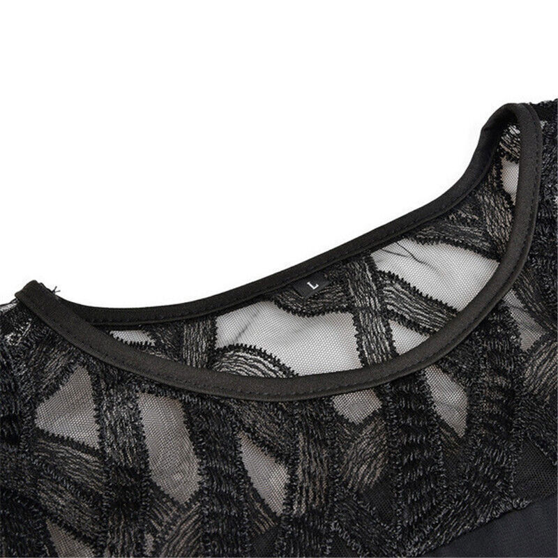 Damen Midi-Kleid In Übergröße mit Spitze – Elegant & Bequem 4