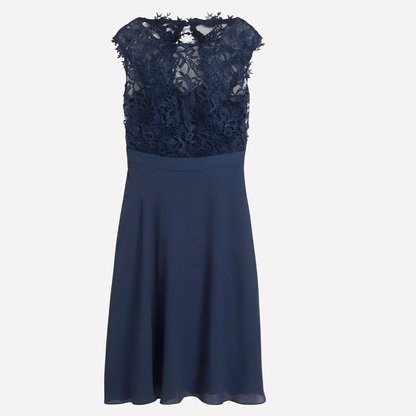 Mini Kleid Damen | Spitzenbesatz & Eleganter A-Linien-Schnitt