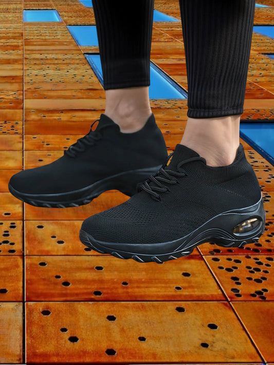 Damen Schmerzlinderungschuhe für Fußgesundheit mit schockabsorbierenden Sohlen | Schwarz