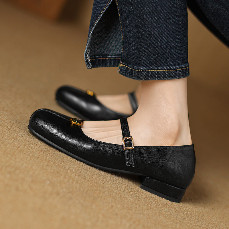 Damen Schuhe Flach mit Praktischen Riemen | Vielseitig 2