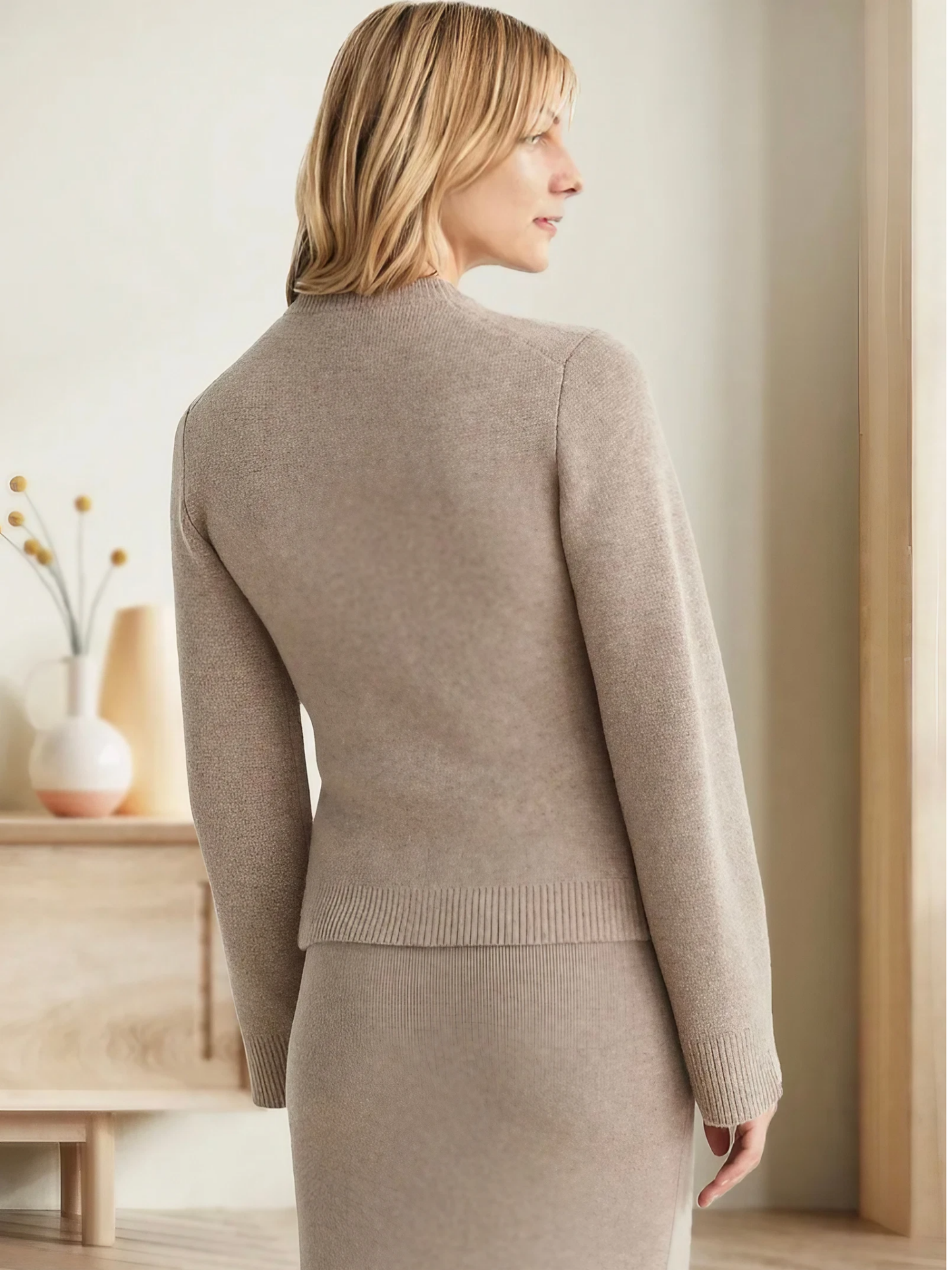Damen Strickjacke, Ausgestellte Ärmel | Hüftlang 2