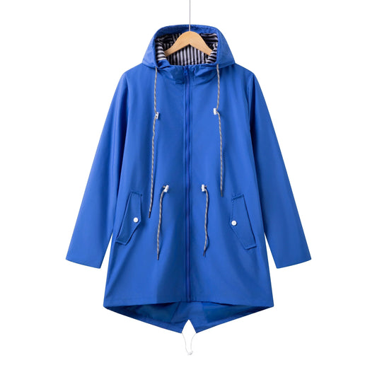 Damen Trenchcoat Wasserabweisend Mit Kapuze | Lang 0