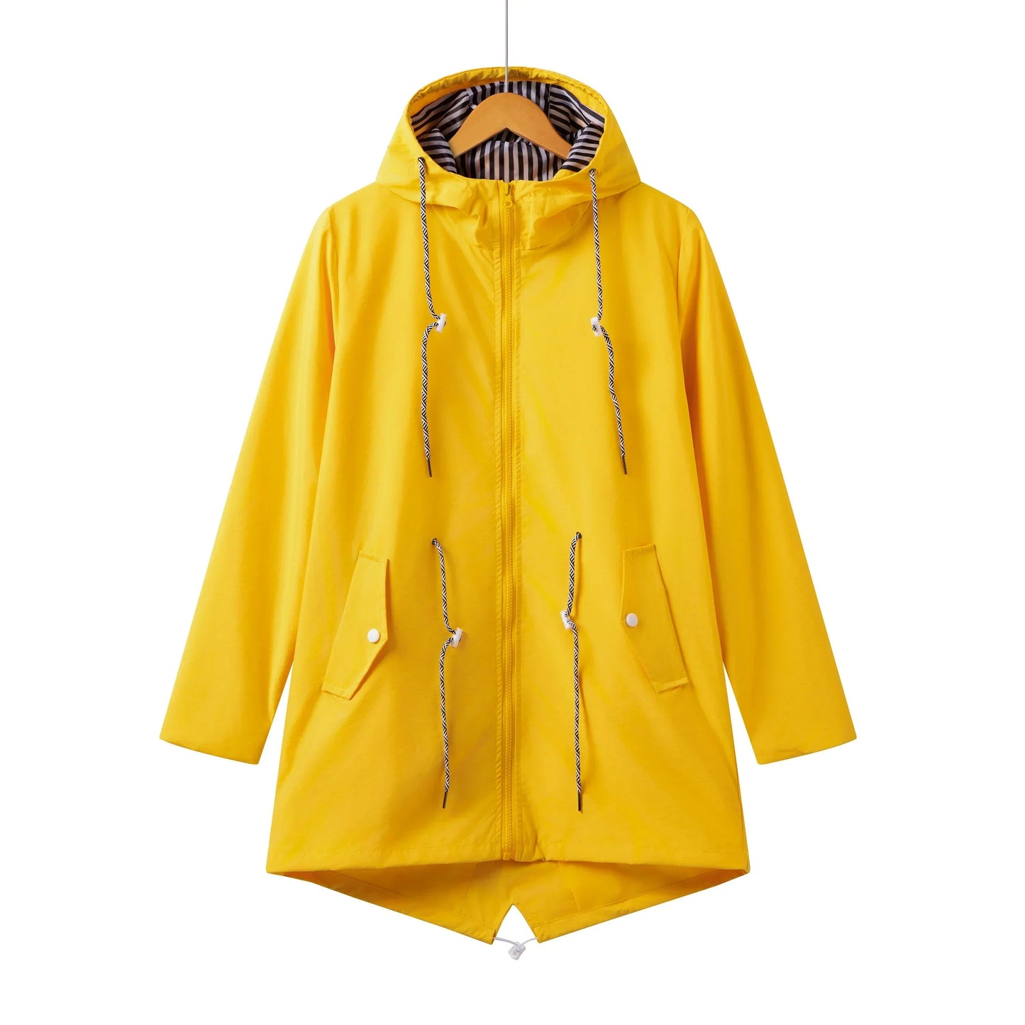 Damen Trenchcoat Wasserabweisend Mit Kapuze | Lang 3