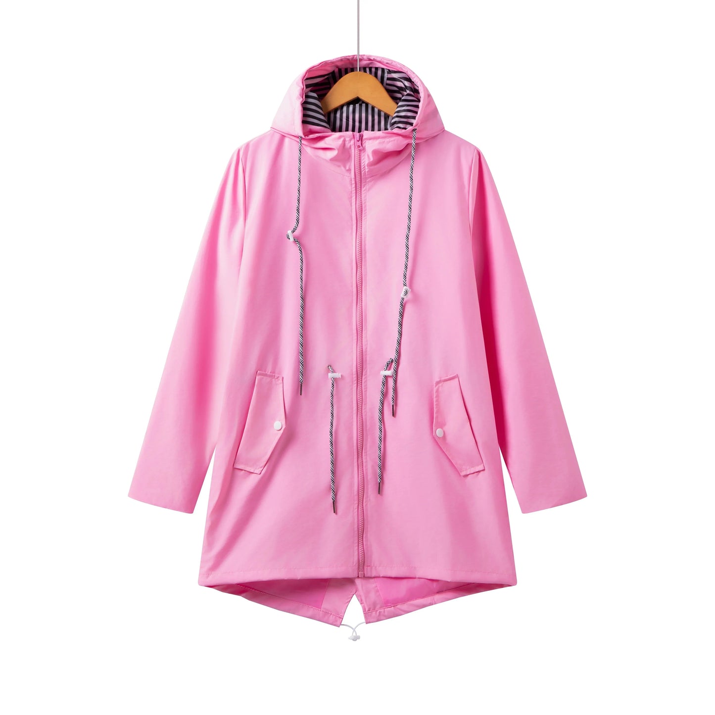 Damen Trenchcoat Wasserabweisend Mit Kapuze | Lang 4