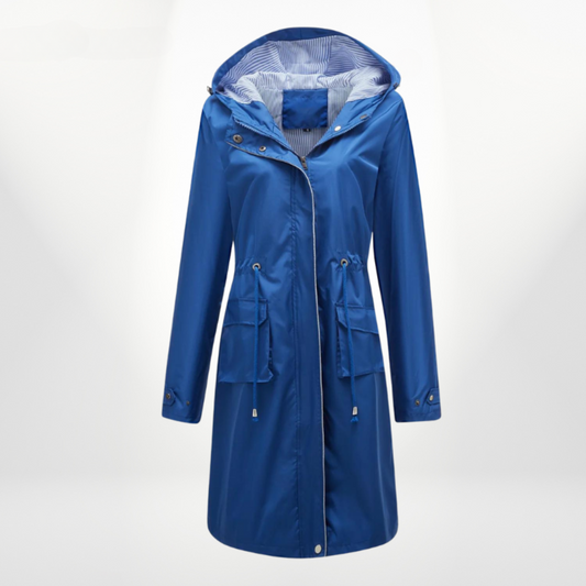 Damen Trenchcoat Wasserfest Mit Kapuze | Über-Knie-Länge 0