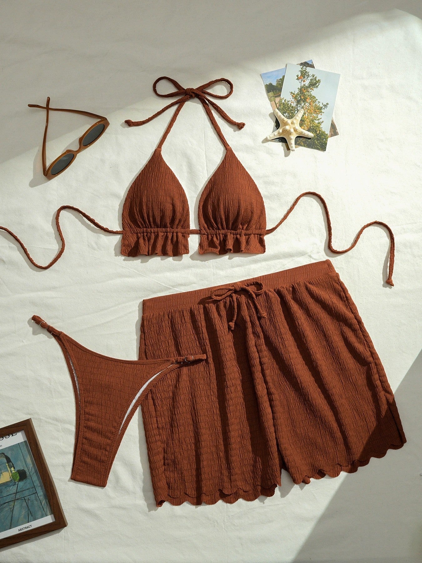 Damen Triangel-Bikini-Set mit lässigen Shorts Echo Archiv 10
