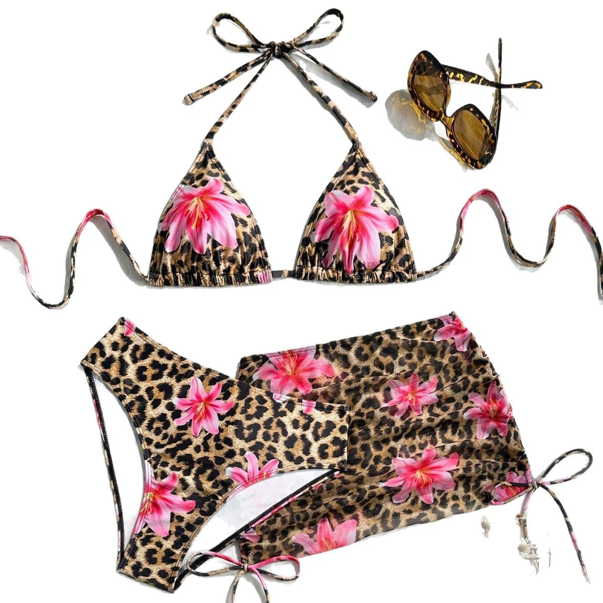 Damen Triangel-Bikini mit transparentem Wickelrock Echo Archiv 4