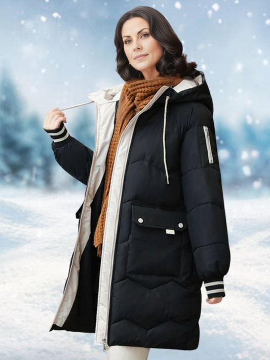 Damen Winterparka | Lang, mit Kapuze 0