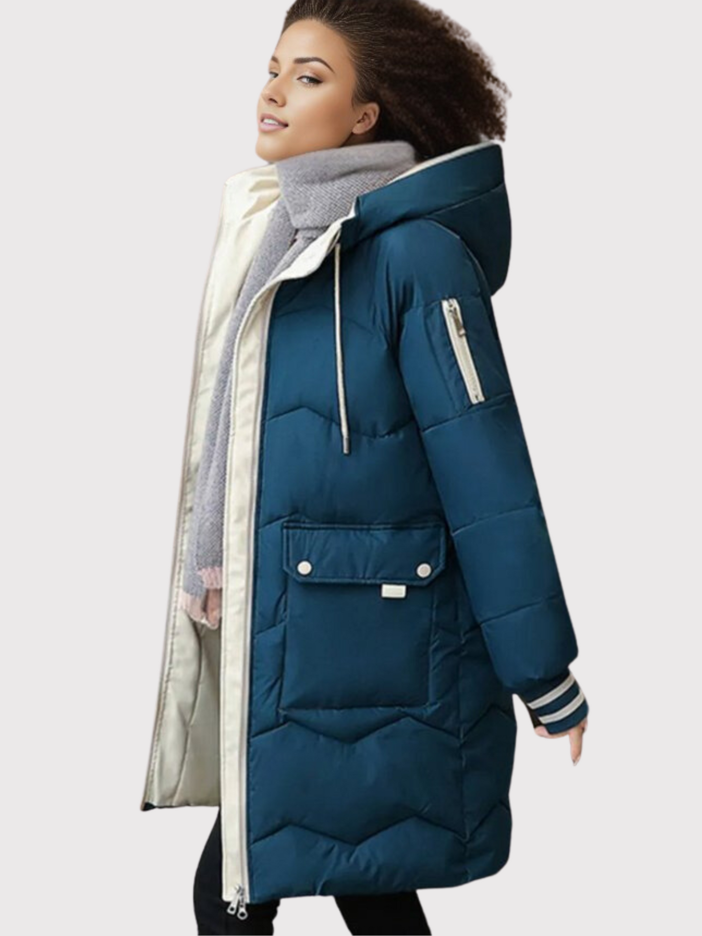 Damen Winterparka | Lang, mit Kapuze 4