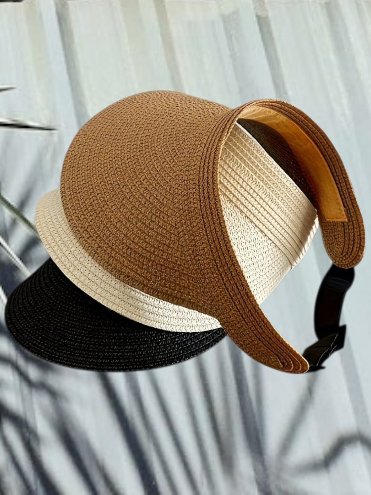 Damen faltbare breite Krempe Sonnenvisier - tragbarer UV -Schutz 2