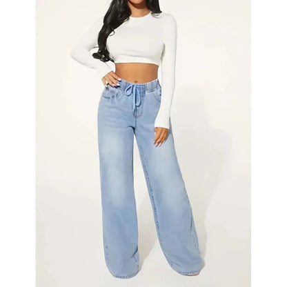 Damenjeans, Hohe Taille, Relaxed Fit | Langer Schnitt 2